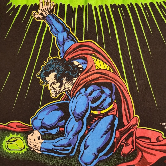 DC Comics Vintage 90s Kryptonite Superman Graphic Tee | 1994 | Changes - Picture 4 of 11